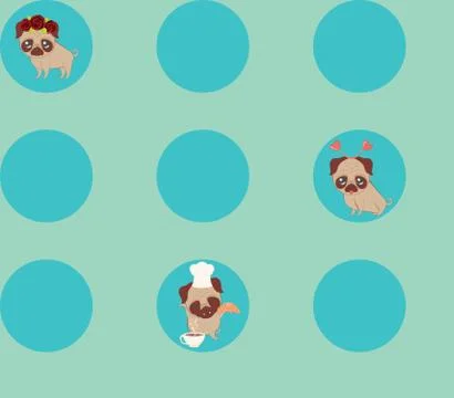 Life of pug Illustrazione stock