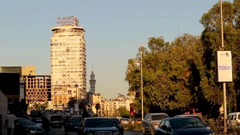 Life returning to Damascus streets after war, daily life and travel scene Stock Footage 324612984