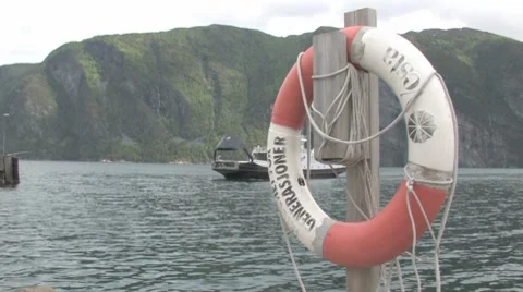 Life ring, ferry Video stock 8522988