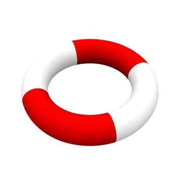 Life ring isolated on white Stock Illustration