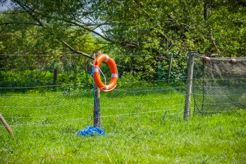 Life ring on a post Stock Photos