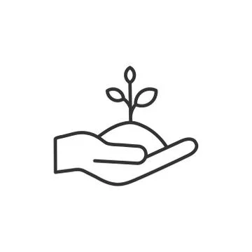 Life in seed vector line illustration. Stock Illustration