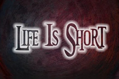 Life is short concept Stock Illustration