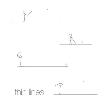 Life situations in thin lines. Golf Stock Illustration