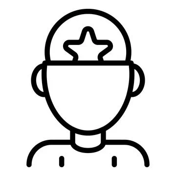 Life skill thinking icon, outline style Stock Illustration