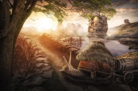 From the life of snails Stock Illustration