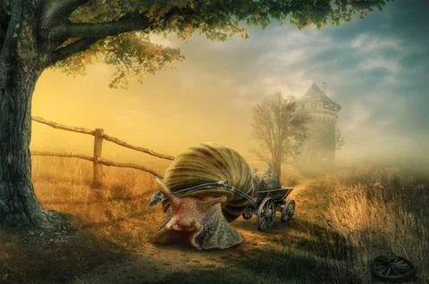 From the life of snails Stock Illustration