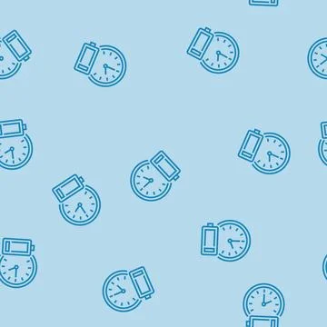 Life span battery line seamless pattern Illustrazione stock