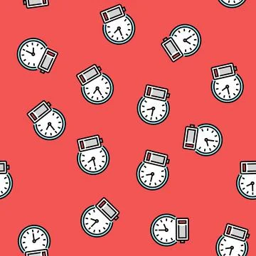 Life span battery vector seamless pattern Stock Illustration