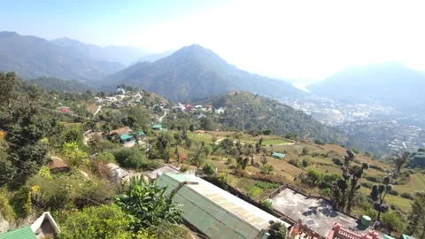 Life Spread Across Mountain Valleys Stock Footage 337631567