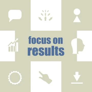 Life style concept. text focus on results . Infographic Elements. Business ic Stockillustratie