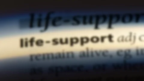 Life support word in a dictionary. Stock Footage 99562224