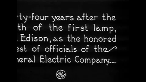 The life of Thomas Edison in 1923. Edison in his laboratory. Stock Footage 126049486
