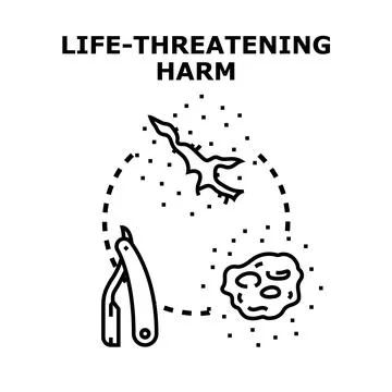Life threatening harm concept with skin wound and injury Stock Illustration