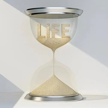 Life time concept flows away like sand Stock Illustration