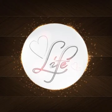 Life typography 스톡 일러스트