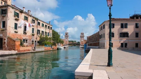 Life in Venice Time lapse Stock Footage 87294836
