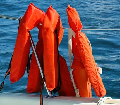 Life Vest Drying in the Sun 스톡 사진