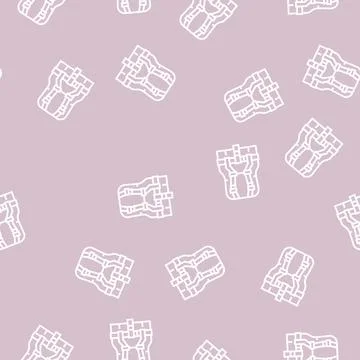 Life vest line seamless pattern sign Illustrazione stock