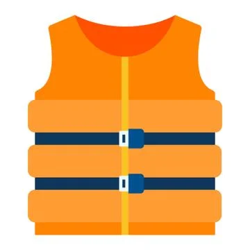 Life vest vector icon flat isolated Stock Illustration