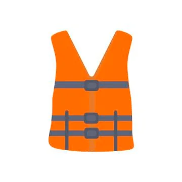 Life Vest on white background. Vector illustration in trendy flat style. EPS 10 Stock Illustration