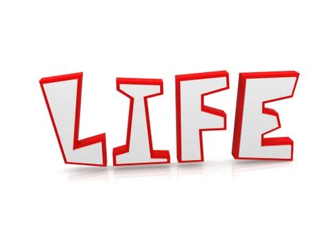 Life word with reflection ground Ilustración de archivo