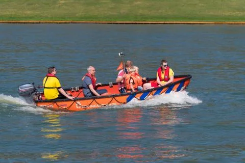 Lifeboat in action Stock Photos