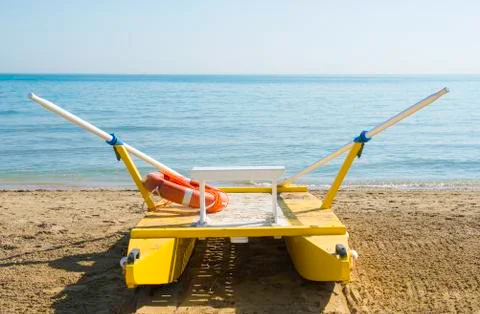 Lifeboat on the beach Stock Photos