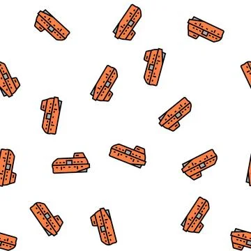 Lifeboat boat vector seamless pattern Stock Illustration