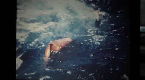 Lifeboat floating in the ocean Stock Footage