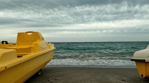 Lifeboat on the seashore Stock Footage 251759895