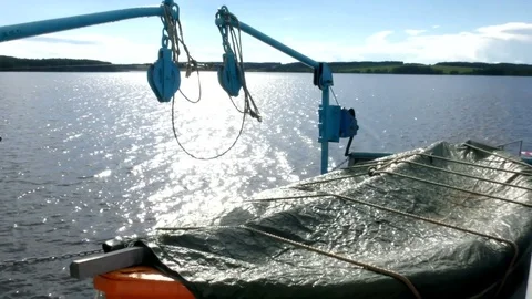 Lifeboat on the ship Stock Footage 78776209