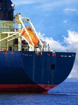 Lifeboat on a ship Stock Photos