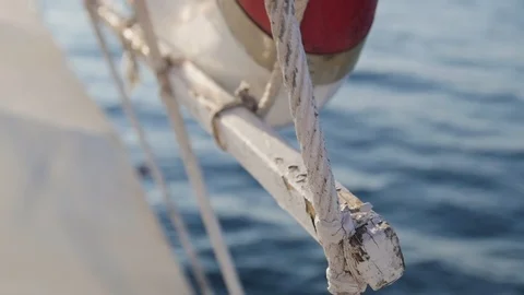 Lifebuoy and the waves Stock Footage 85703421