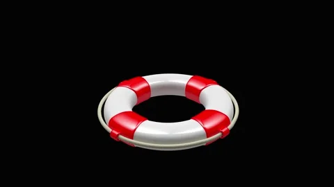 The lifebuoy changes color and rotates in the 3D render. Stock Footage 338227091