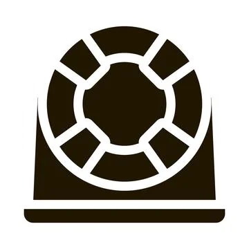 Lifebuoy computer icon Vector Glyph Illustration Illustrazione stock
