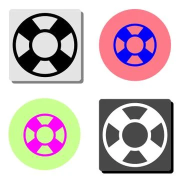 Lifebuoy. flat vector icon Illustrazione stock