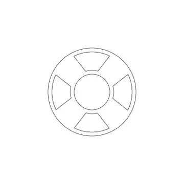 Lifebuoy. flat vector icon Stock Illustration