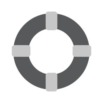 Lifebuoy - gray vector icon Illustrazione stock