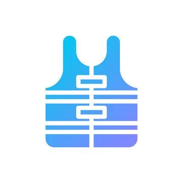 Lifebuoy Icon solid gradient blue summer beach symbol illustration. Stock Illustration