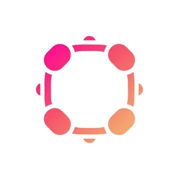 Lifebuoy icon solid gradient pink yellow summer beach symbol illustration. Stock Illustration