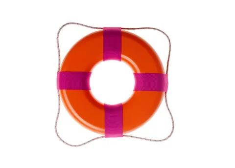 Lifebuoy isolated on the white background Stock Photos