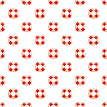 Lifebuoy pattern creating repetitive marine safety background イラスト素材