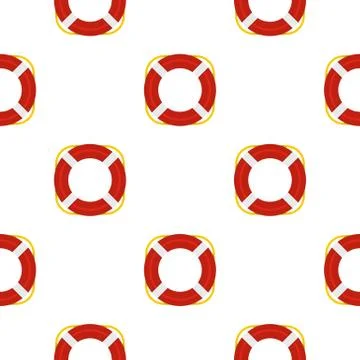 Lifebuoy pattern flat Stock Illustration