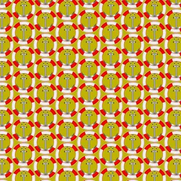 Lifebuoy pattern. Stock Illustration