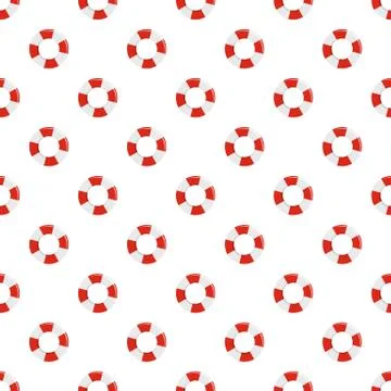 Lifebuoy pattern seamless vector Stock Illustration