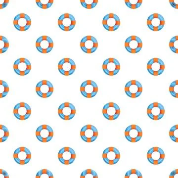 Lifebuoy pattern for summer safety and maritime rescue Illustrazione stock