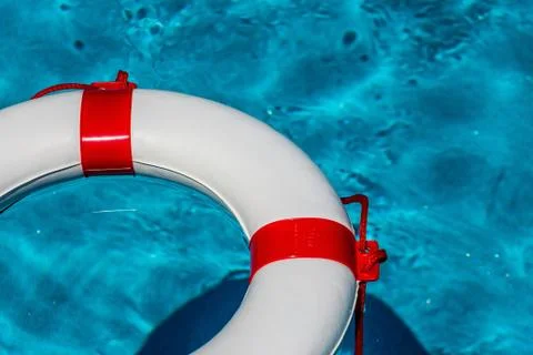 Lifebuoy in a pool Stock Photos