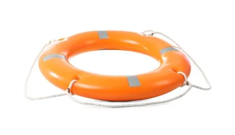 Lifebuoy ring on white background Stock Photos