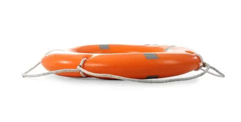 Lifebuoy ring on white background Stock Photos